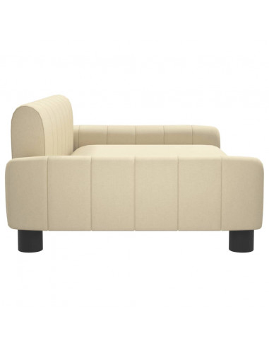 Divano per Bambini Crema 90x53x30 cm in Tessuto
