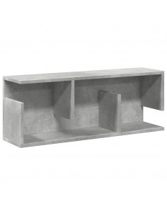 Mobile a Parete 80x20x30 cm Grigio Cemento in Legno Multistrato 2
