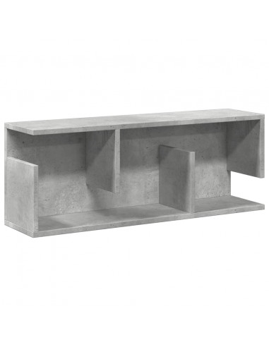 Mobile a Parete 80x20x30 cm Grigio Cemento in Legno Multistrato
