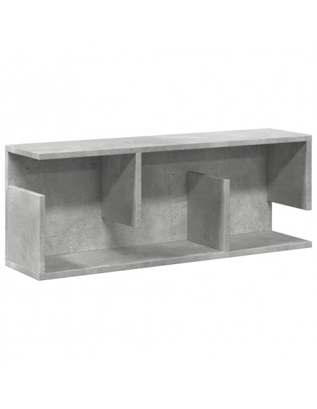 Mobile a Parete 80x20x30 cm Grigio Cemento in Legno Multistrato