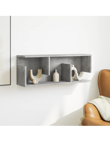 Mobile a Parete 80x20x30 cm Grigio Cemento in Legno Multistrato
