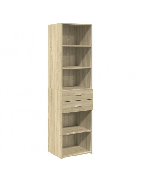 Credenza Rovere Sonoma 50x42,5x185 cm in Legno Multistrato
