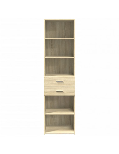 Credenza Rovere Sonoma 50x42,5x185 cm in Legno Multistrato