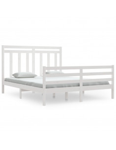 Giroletto Bianco in Legno Massello 160x200 cm 2