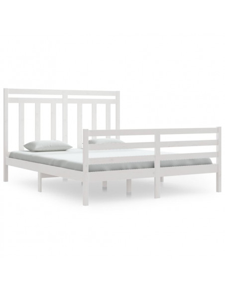 Giroletto Bianco in Legno Massello 160x200 cm