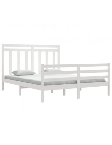 Giroletto Bianco in Legno Massello 160x200 cm