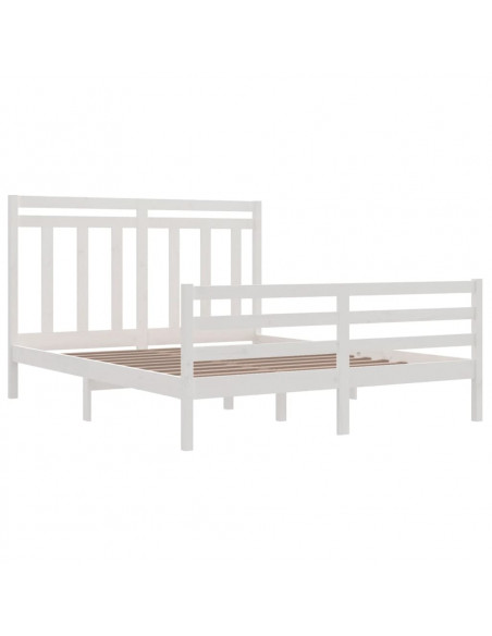 Giroletto Bianco in Legno Massello 160x200 cm