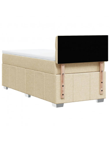 Giroletto a Molle con Materasso Crema 100x200 cm in Tessuto