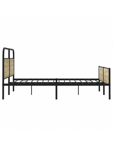 Giroletto senza Materaso in Metallo Rovere Sonoma 193x203 cm