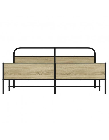 Giroletto senza Materaso in Metallo Rovere Sonoma 183x213 cm