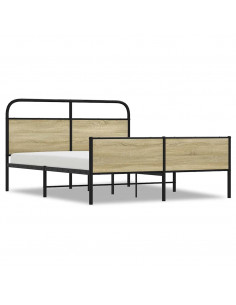 Giroletto senza Materaso in Metallo Rovere Sonoma 160x200 cm