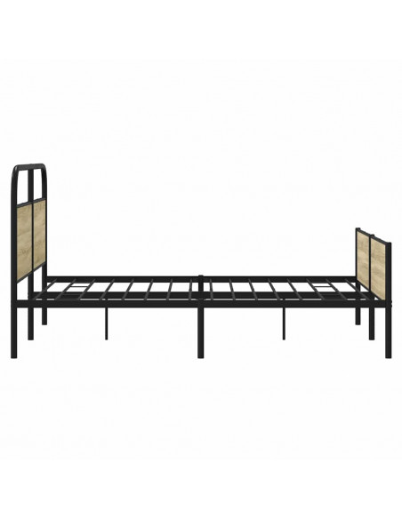 Giroletto senza Materaso in Metallo Rovere Sonoma 160x200 cm
