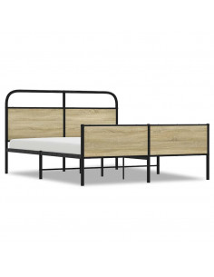 Giroletto senza Materaso in Metallo Rovere Sonoma 150x200 cm