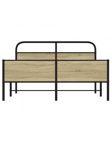 Giroletto senza Materaso in Metallo Rovere Sonoma 150x200 cm