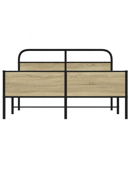 Giroletto senza Materaso in Metallo Rovere Sonoma 150x200 cm