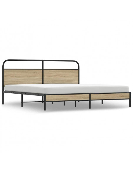Giroletto senza Materaso in Metallo Rovere Fumo 200x200 cm