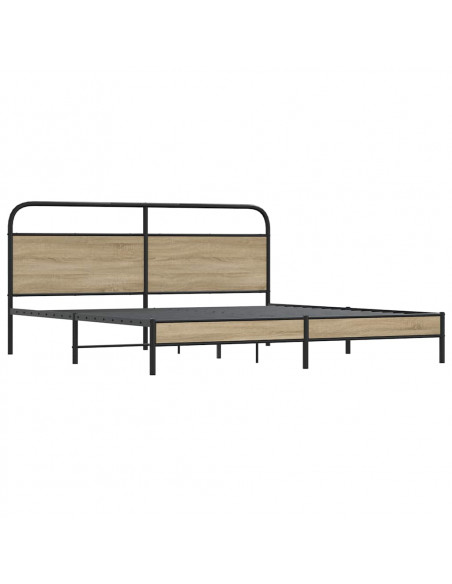 Giroletto senza Materaso in Metallo Rovere Fumo 200x200 cm