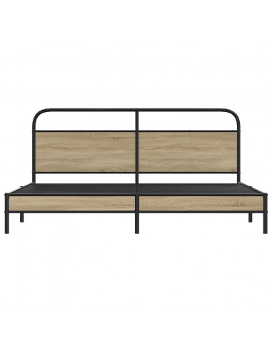 Giroletto senza Materaso in Metallo Rovere Fumo 200x200 cm