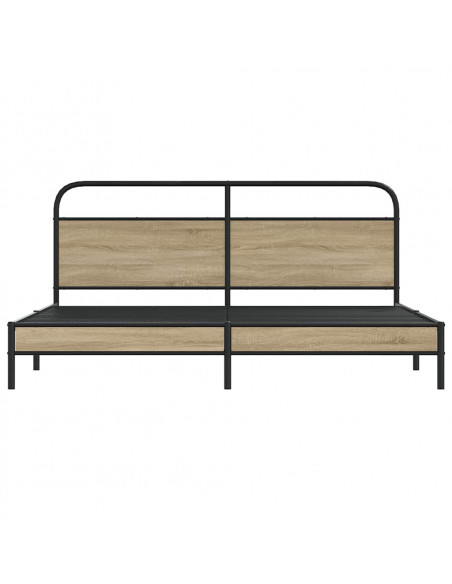 Giroletto senza Materaso in Metallo Rovere Fumo 200x200 cm