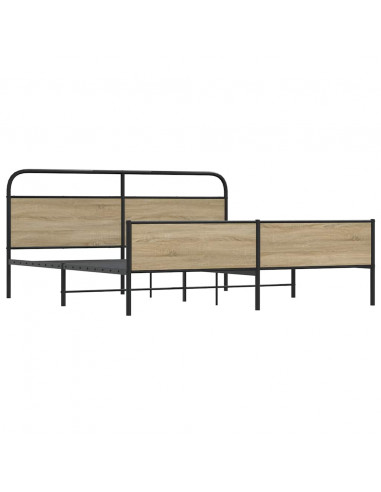 Giroletto senza Materaso in Metallo Rovere Fumo 200x200 cm