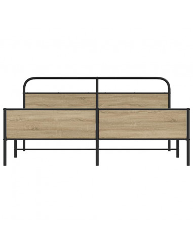 Giroletto senza Materaso in Metallo Rovere Fumo 200x200 cm