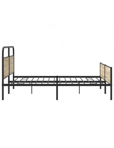 Giroletto senza Materaso in Metallo Rovere Fumo 200x200 cm