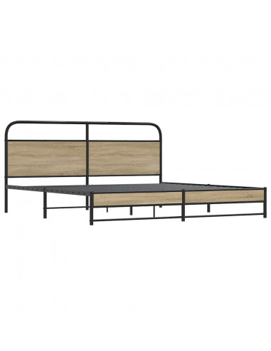 Giroletto senza Materaso in Metallo Rovere Fumo 200x200 cm