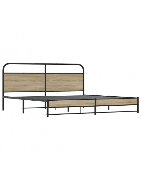 Giroletto senza Materaso in Metallo Rovere Fumo 200x200 cm