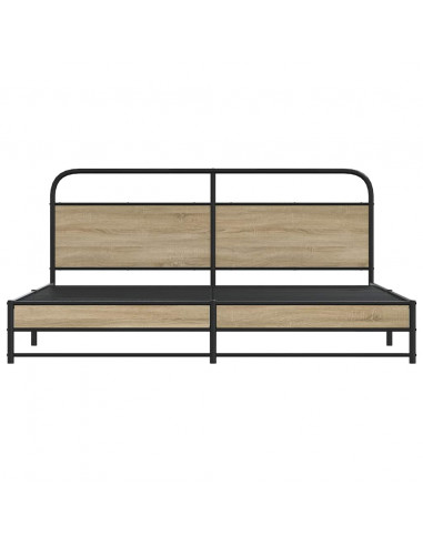 Giroletto senza Materaso in Metallo Rovere Fumo 200x200 cm