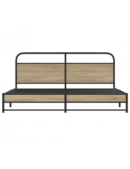 Giroletto senza Materaso in Metallo Rovere Fumo 200x200 cm