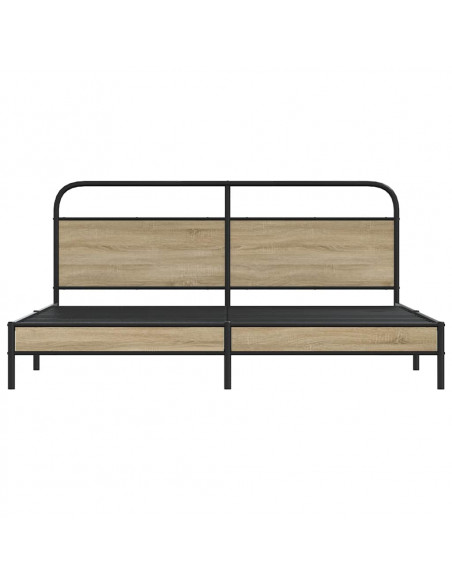 Giroletto senza Materaso in Metallo Rovere Fumo 193x203 cm