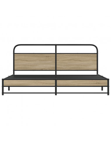 Giroletto senza Materaso in Metallo Rovere Fumo 183x213 cm