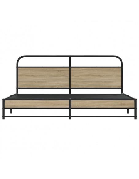 Giroletto senza Materaso in Metallo Rovere Fumo 183x213 cm