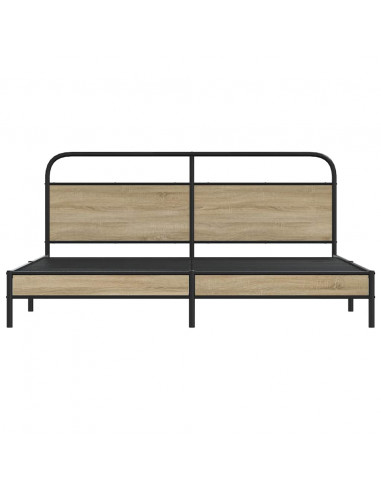 Giroletto senza Materaso in Metallo Rovere Fumo 183x213 cm