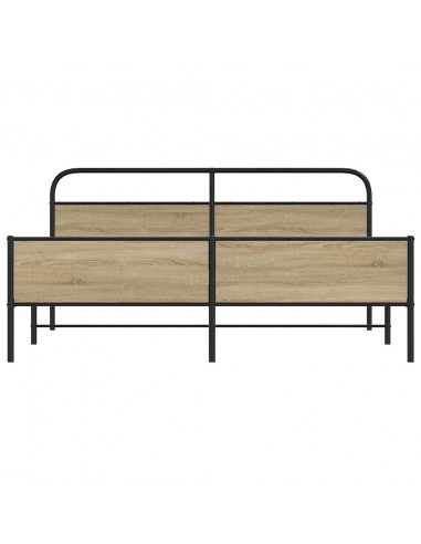 Giroletto senza Materaso in Metallo Rovere Fumo 183x213 cm