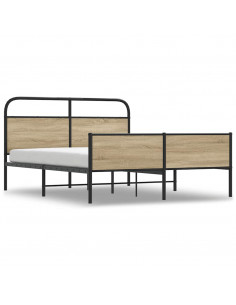 Giroletto senza Materaso in Metallo Rovere Fumo 180x200 cm