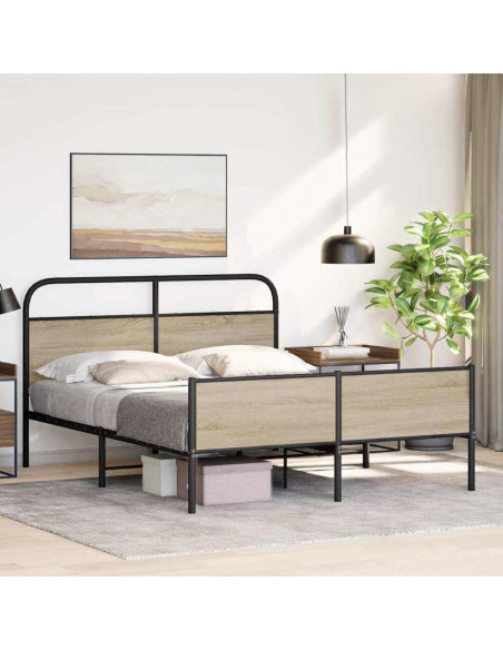 Giroletto senza Materaso in Metallo Rovere Fumo 180x200 cm