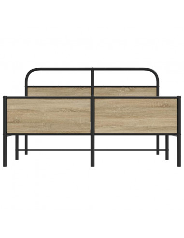 Giroletto senza Materaso in Metallo Rovere Fumo 180x200 cm