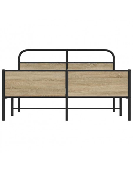 Giroletto senza Materaso in Metallo Rovere Fumo 180x200 cm