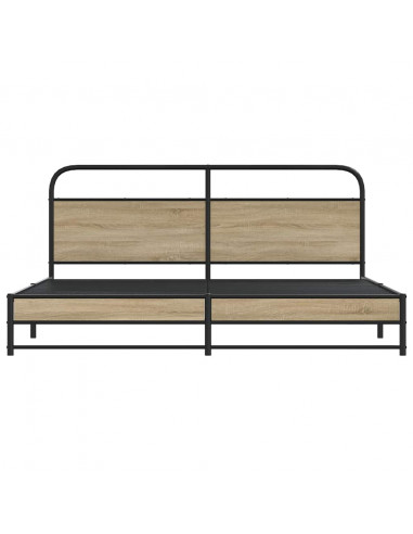 Giroletto senza Materaso in Metallo Rovere Fumo 180x200 cm