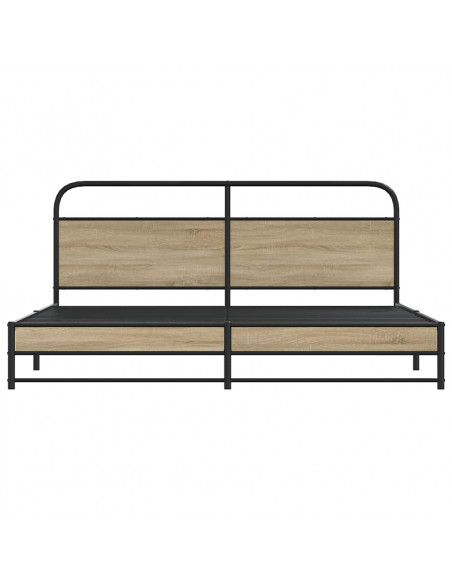 Giroletto senza Materaso in Metallo Rovere Fumo 180x200 cm