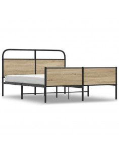 Giroletto senza Materaso in Metallo Rovere Fumo 160x200 cm