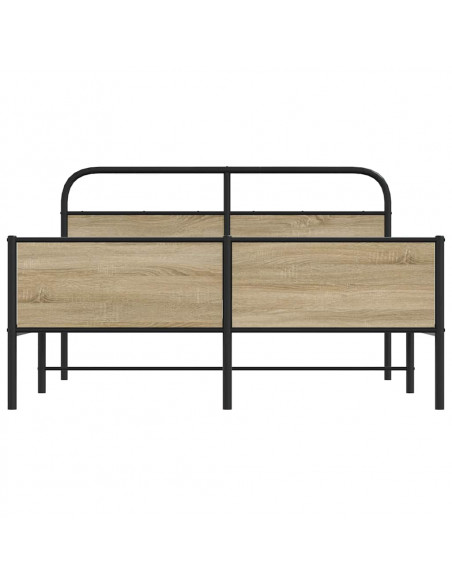 Giroletto senza Materaso in Metallo Rovere Fumo 160x200 cm