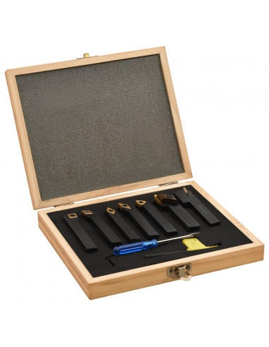 Set di Utensili Indicizzabili per Tornitura 12 pz 12x12 mm 80mm
