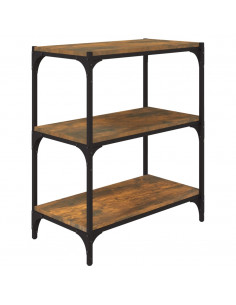 Libreria rovere fumo 60x33x70,5 cm Legno Multistrato e Acciaio 2