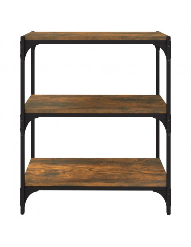 Libreria rovere fumo 60x33x70,5 cm Legno Multistrato e Acciaio