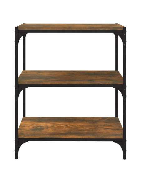 Libreria rovere fumo 60x33x70,5 cm Legno Multistrato e Acciaio