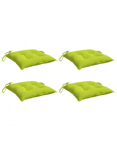 Cuscini per Sedia 4 pz Verde Intenso 40x40x7 cm Tessuto Oxford