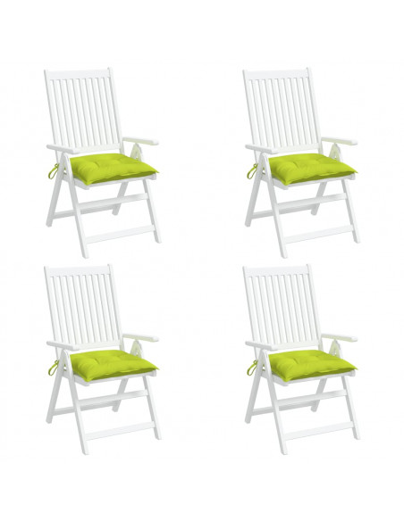 Cuscini per Sedia 4 pz Verde Intenso 40x40x7 cm Tessuto Oxford