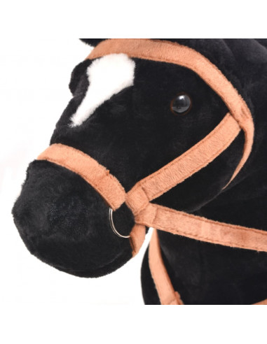 Cavallo in Peluche in Piedi Nero